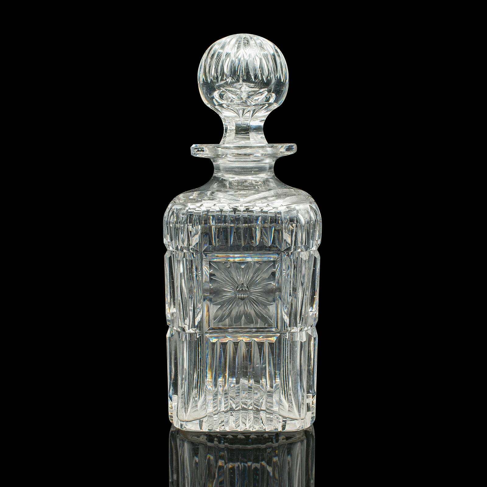 Antique Decanter Service, English, Crystal Glass, Pair, Mappin & Webb, Edwardian photo for sale