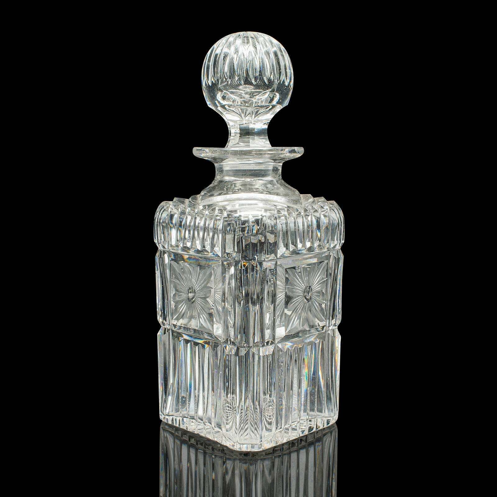 Antique Decanter Service, English, Crystal Glass, Pair, Mappin & Webb, Edwardian photo vinterior