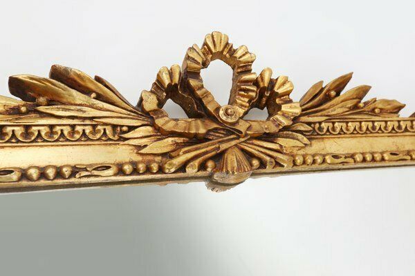 Gilted Carved Wooden Wall Mirror, Belgiums 1950s photo Home Decor