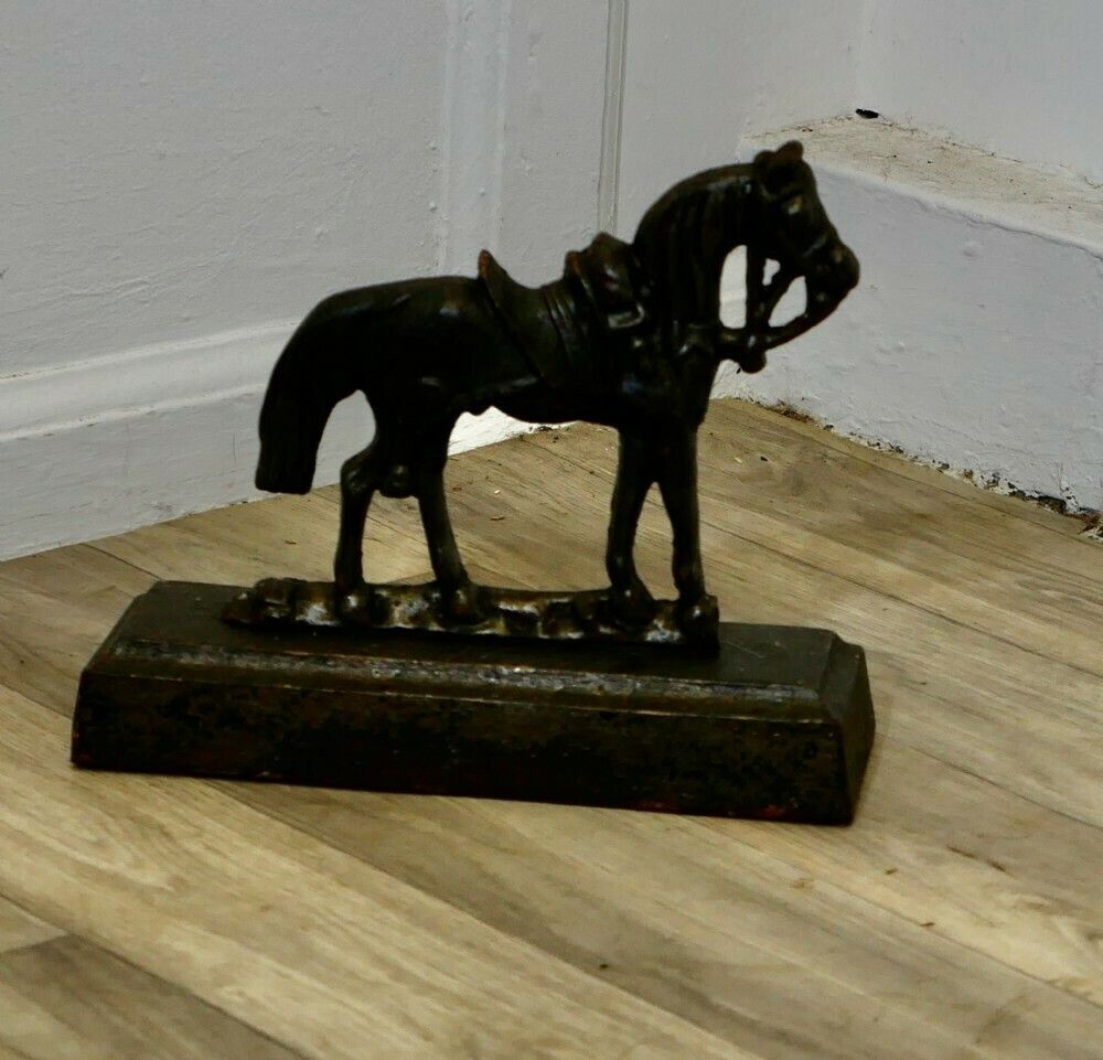 Cast Iron Saddled Horse, Door Stop