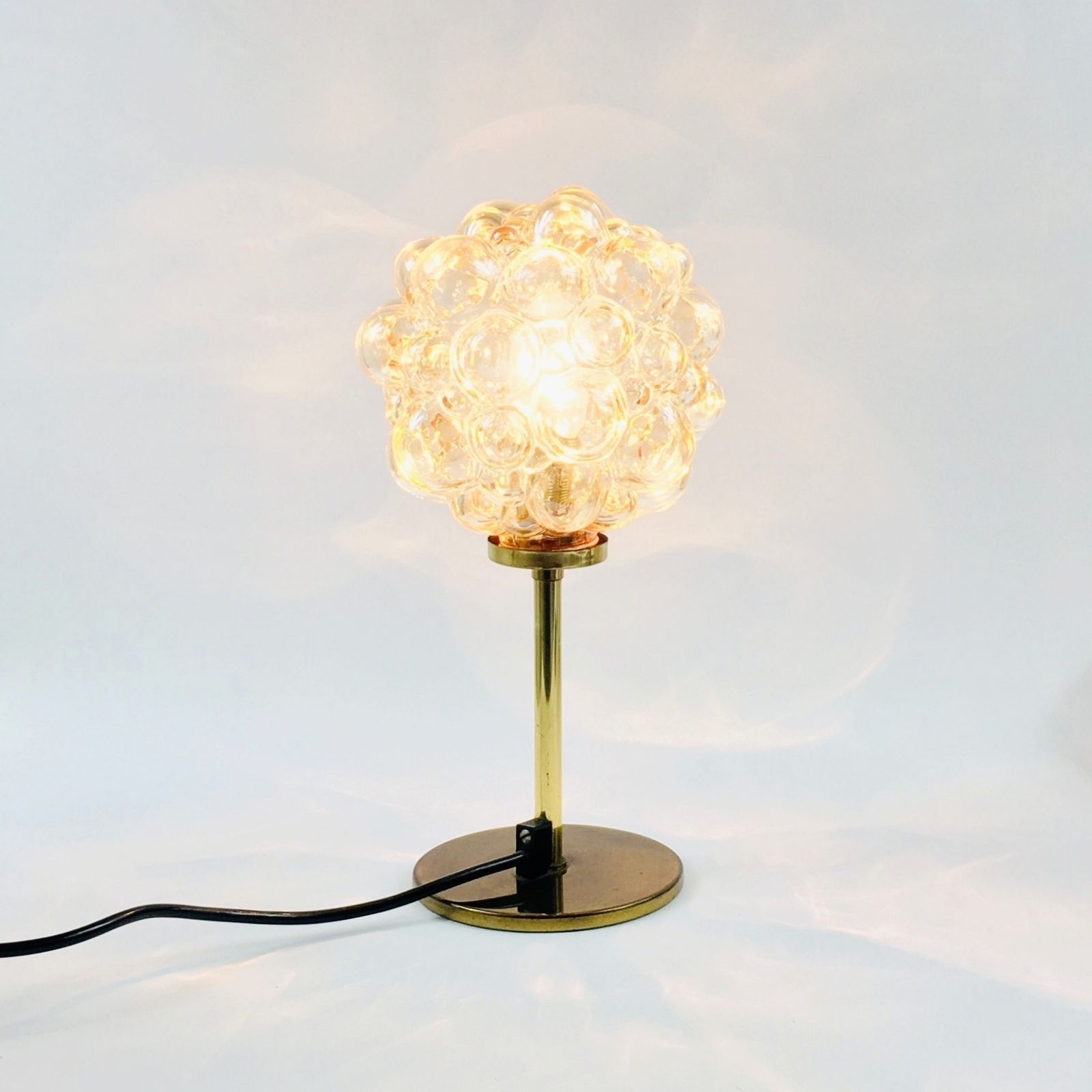 Pair Of Mid Century Bubble Glass Table Lamps By Helena Tynell, Germany, 1960s photo 1200.0