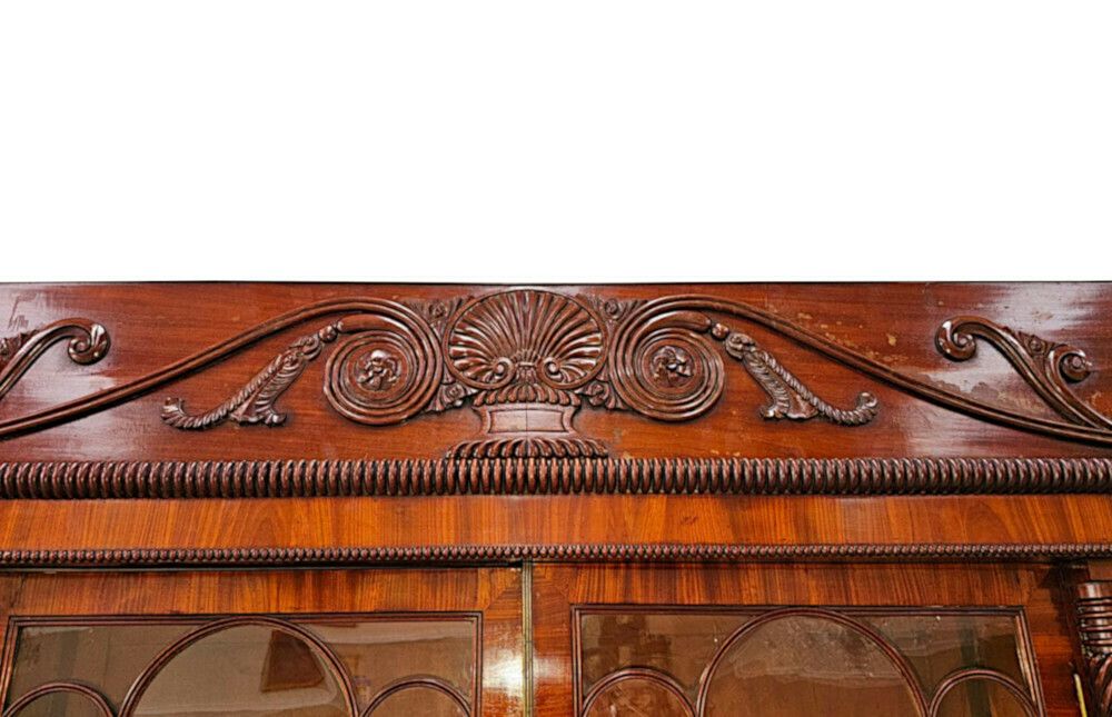 A Very Rare Early 19th Century Irish Flame Mahogany Bookcase photo buy