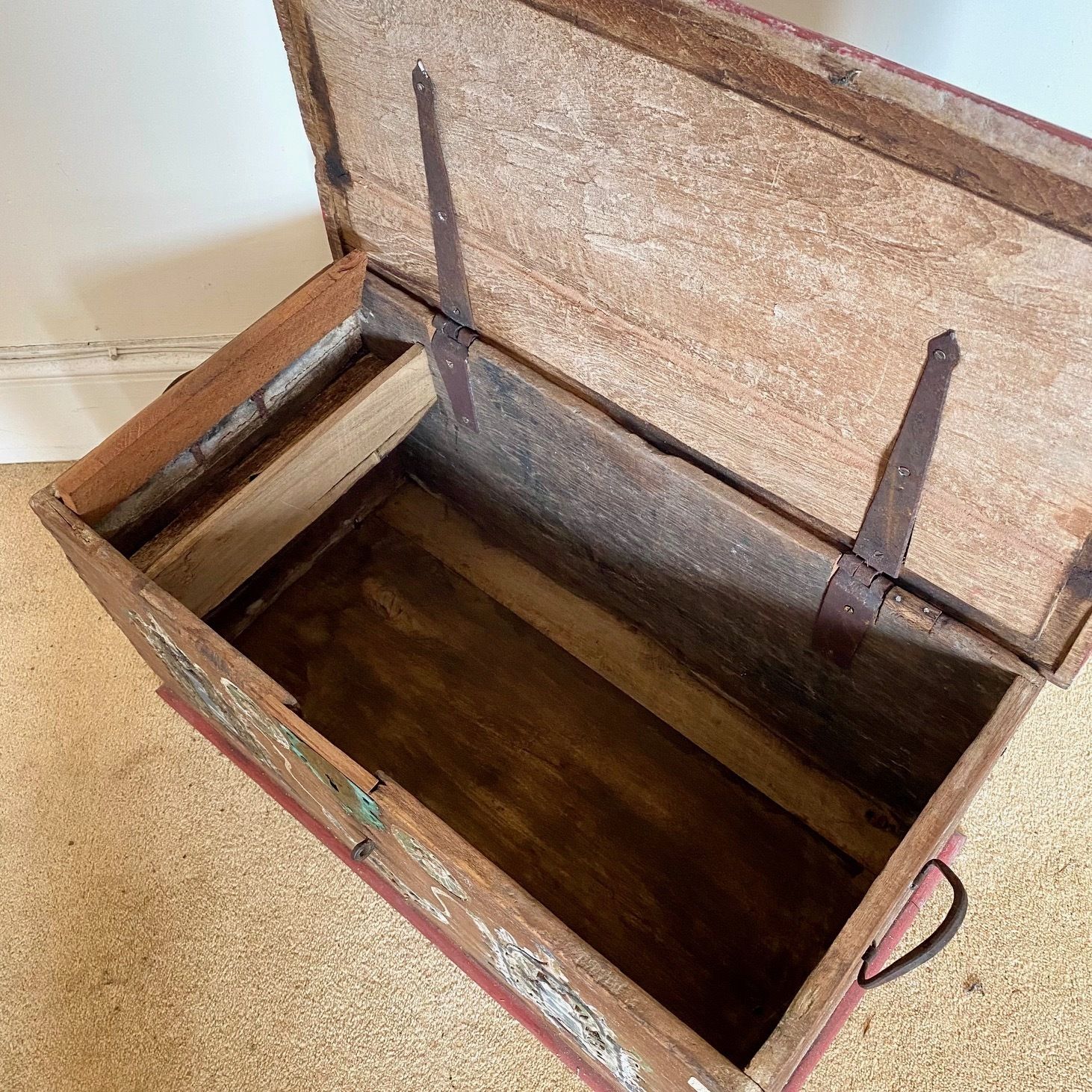 Antique 1900s Javanese Wooden Wedding Dowry Chest Trunk Indonesia photo furniture