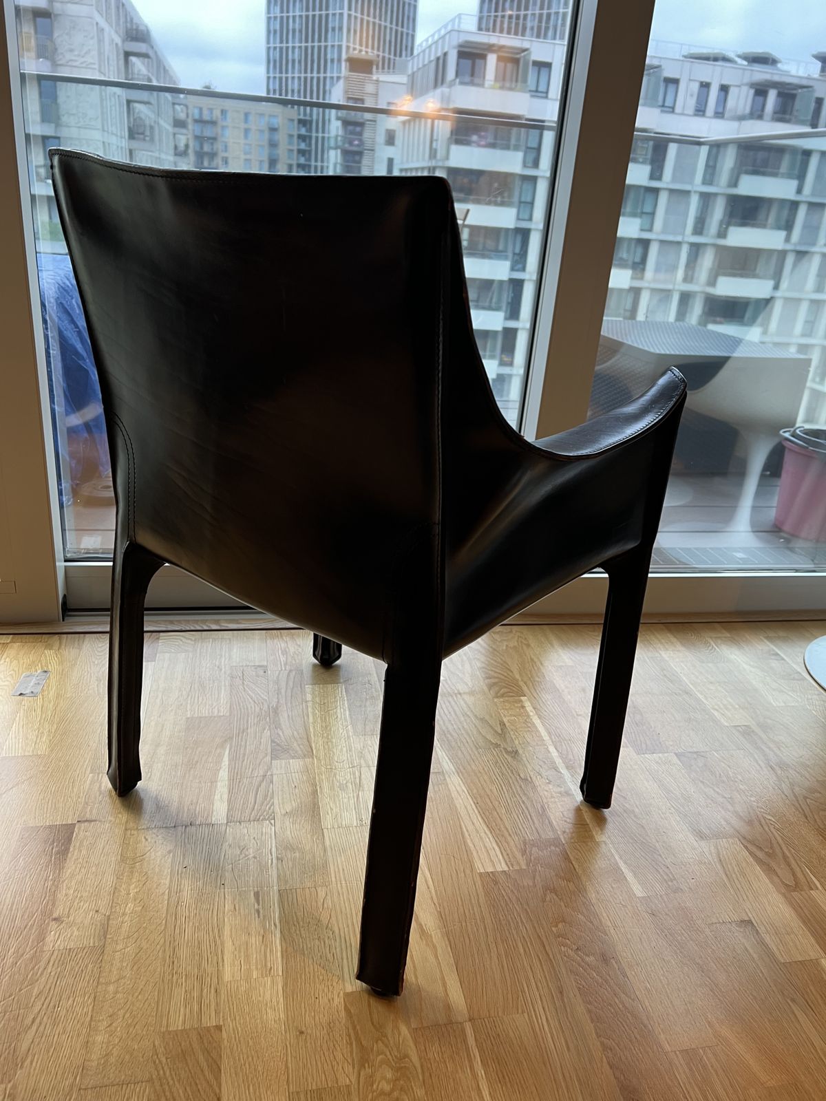 Italian '413 Cab' Leather Armchair, Designed In 1977 By Mario Bellini For Cassina photo furniture