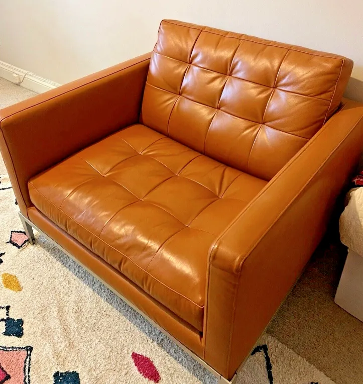 2 Matching B&B Italia 'Ac Lounge' Armchairs   Tan Coloured   Large   Very Good Condition