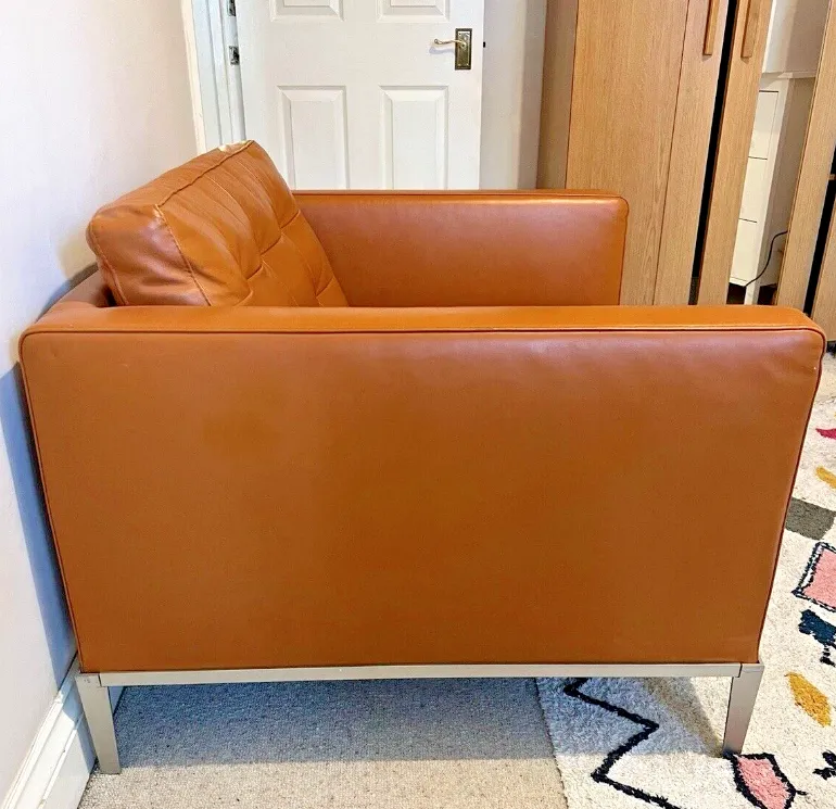 2 Matching B&B Italia 'Ac Lounge' Armchairs   Tan Coloured   Large   Very Good Condition photo furniture