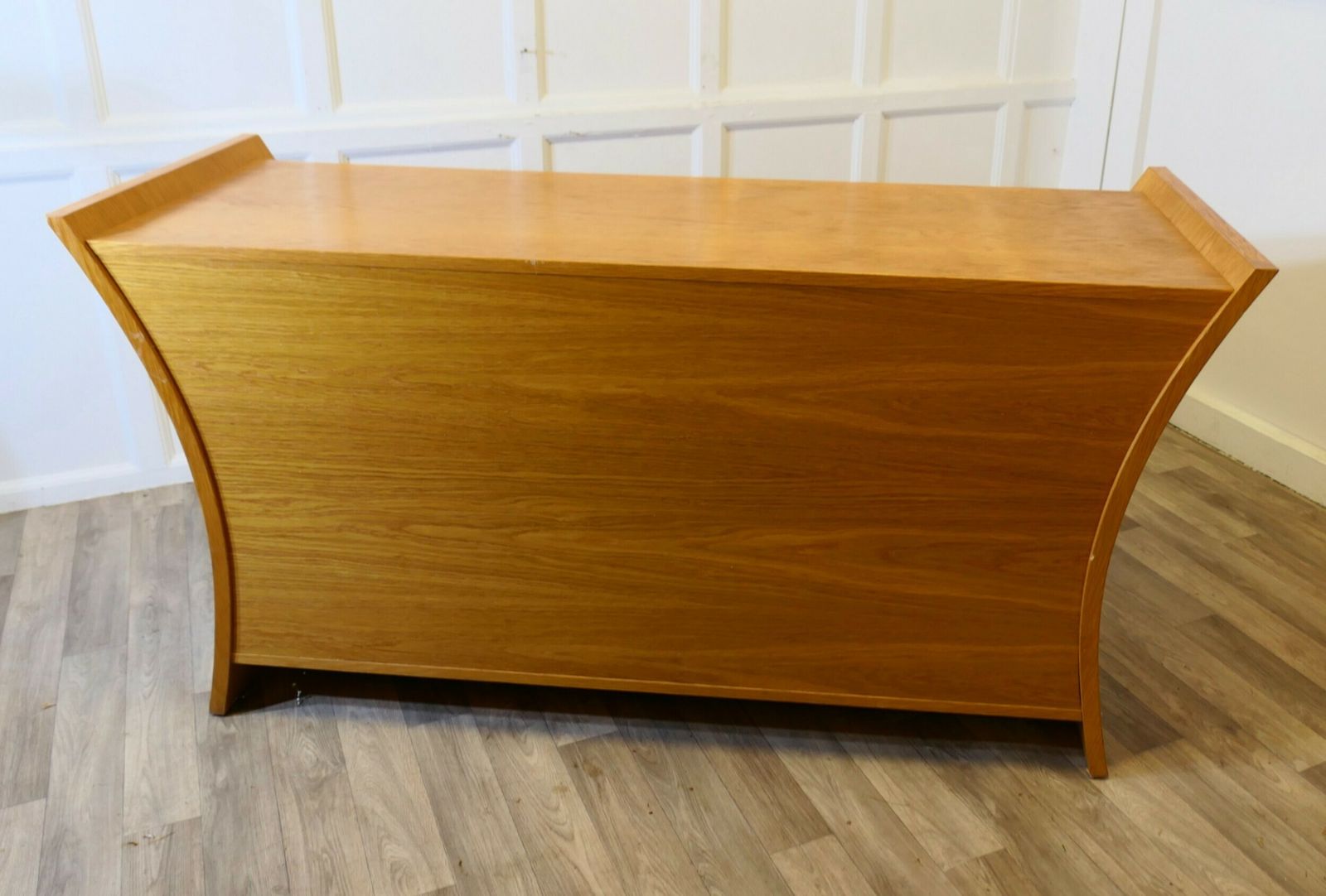Elegant Designer 3 Door Sideboard In Golden Oak photo vinterior