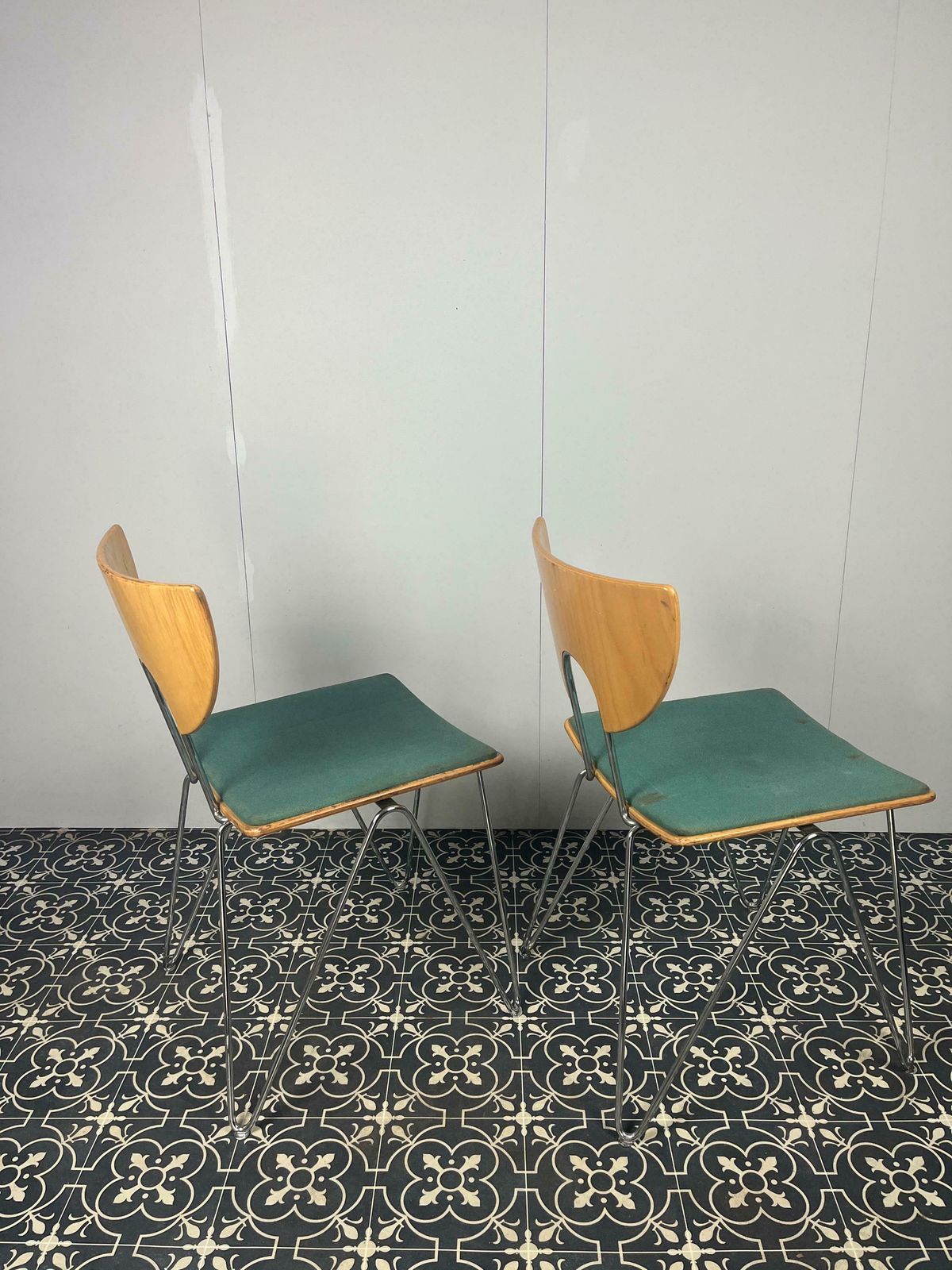 Unique Vintage German Designer Mikado Dining Chairs By Walter Leeman For Kusch + Co, Mid Century Modern, Retro Furniture photo 445.0