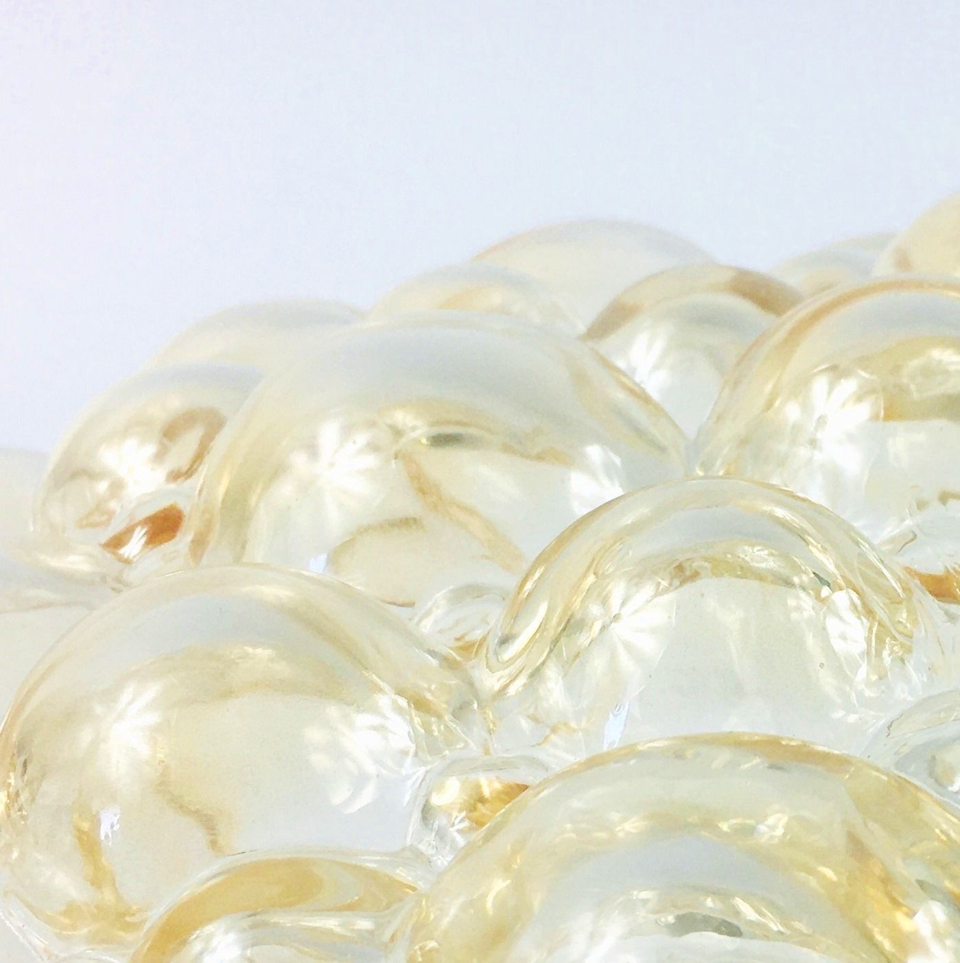 Mid Century Amber Bubble Glass Wall Light By Helena Tynell For Limburg, Germany, 1970s photo buy
