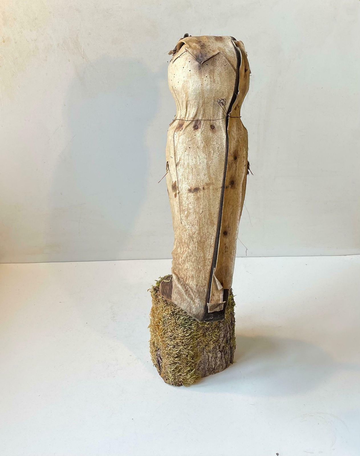 French Folk Art Owl Decoy   Bird Scarer, 1930s photo Art
