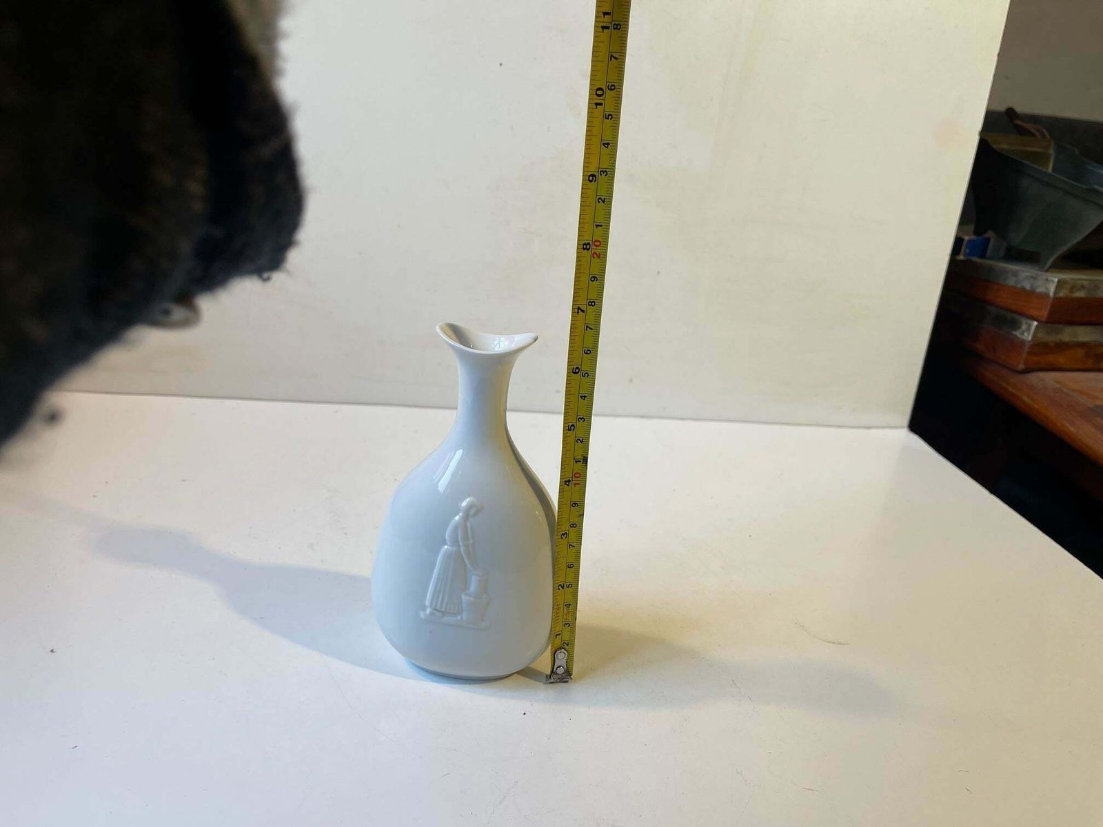 Gunnar Nylund Porcelain Vase In White Glaze, 1964 photo vinterior
