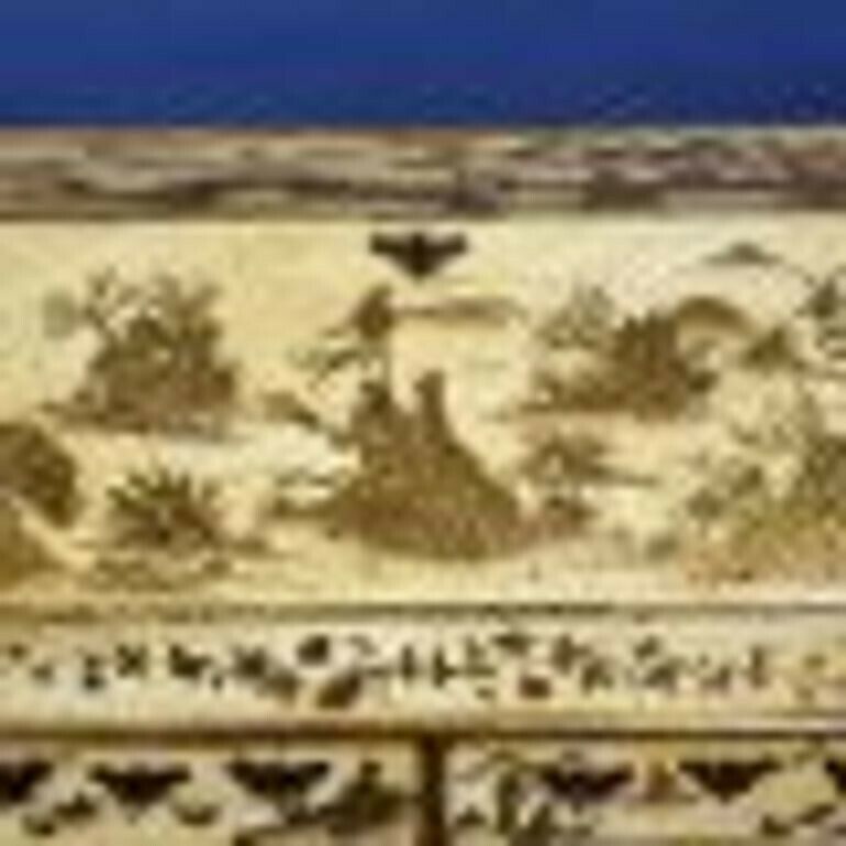 18th Century Chinoiserie Bureau photo vintage