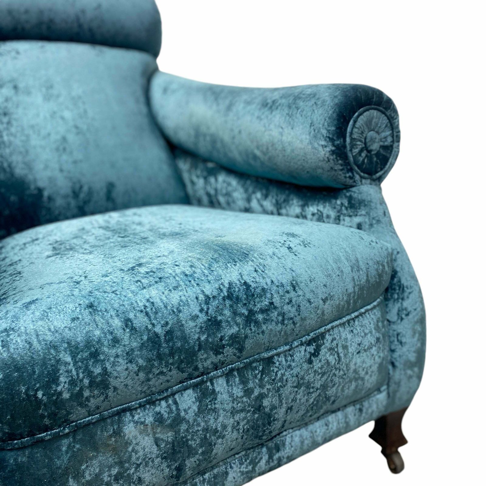 photo for sale Lounge Chair Blue Velvet Victorian Country House