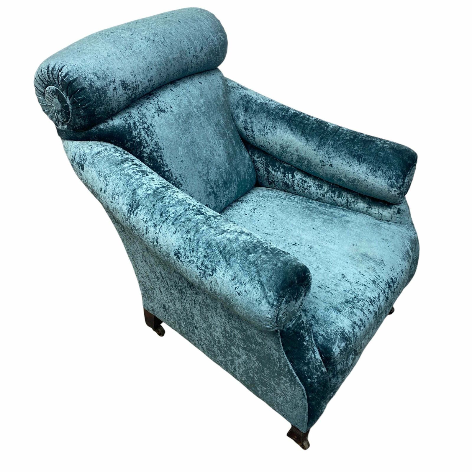 photo vinterior Lounge Chair Blue Velvet Victorian Country House