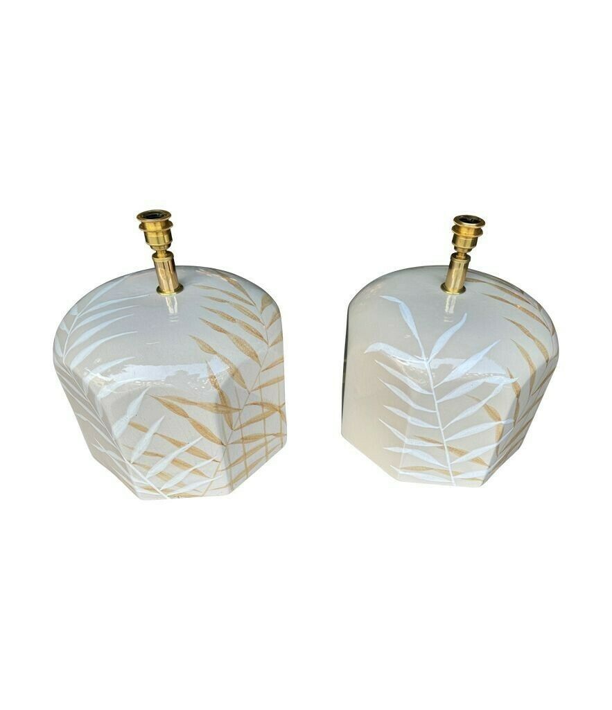 photo buy A Pair Of Large 1970s Hand Painted Ceramic Lamps By Ugo Zaccagnini For Maison Lancel