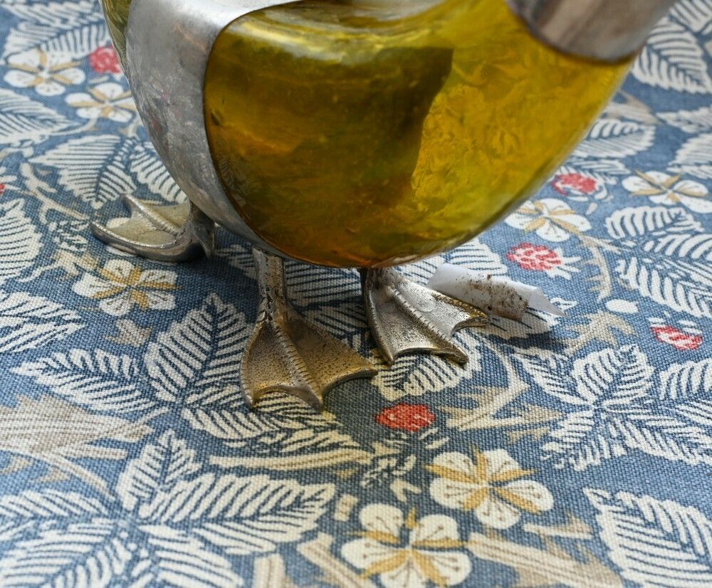 Silver Plate Duck Spirit Holder Jug Decanter photo vinterior