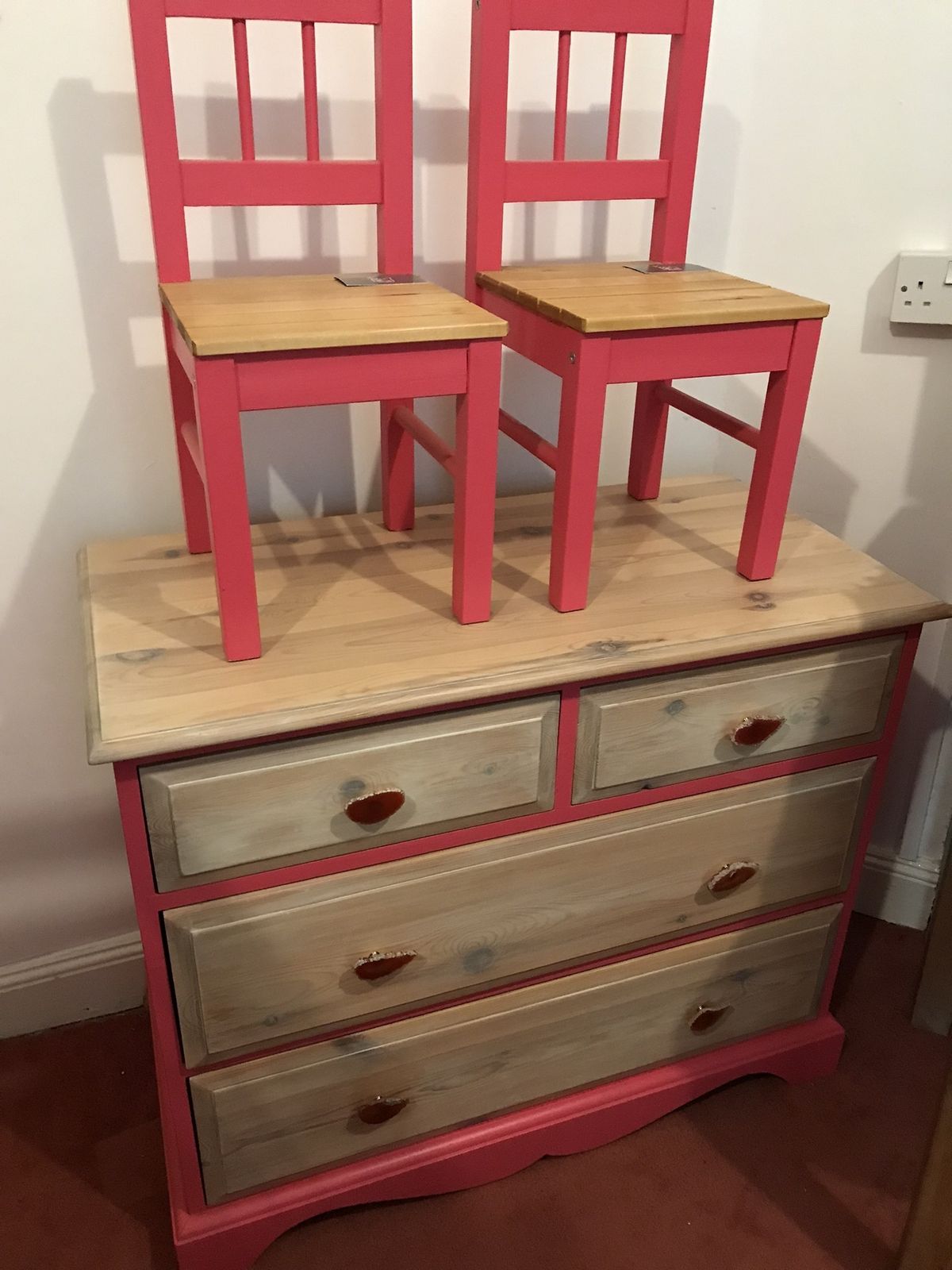 Pink Chest Of Drawers End Of Season Clearance Sale!!!! photo vintage