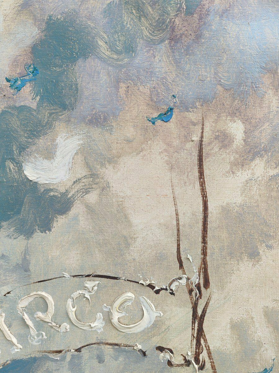 Cesarino Monti (1916   1979) Circo. Oil On Canvas photo vinterior