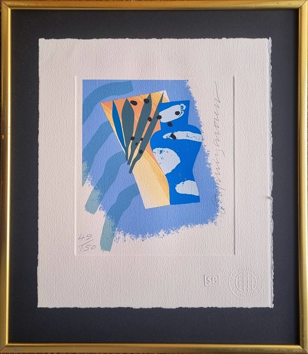 Stephen Bartlett   Villa Spitaki (Framed Screenprint) 20th Century Modern British Art