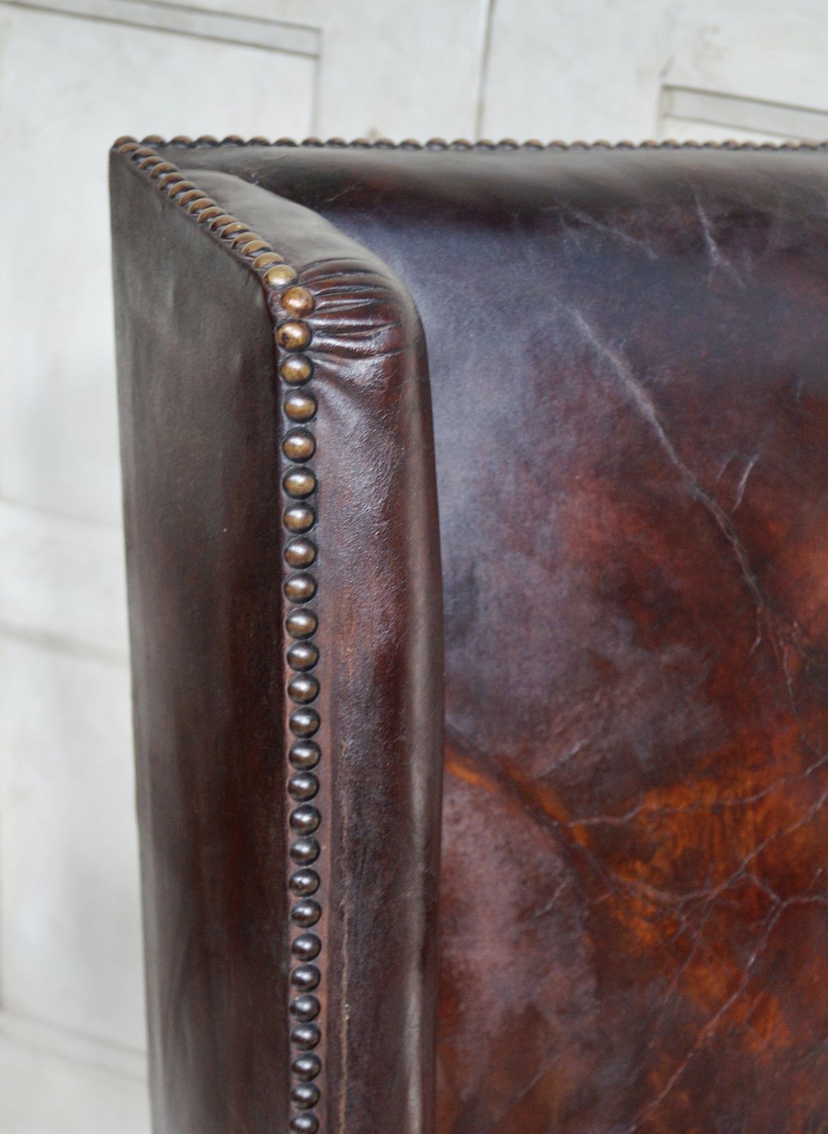 photo furniture Early Victorian Leather & Oak Library Chair