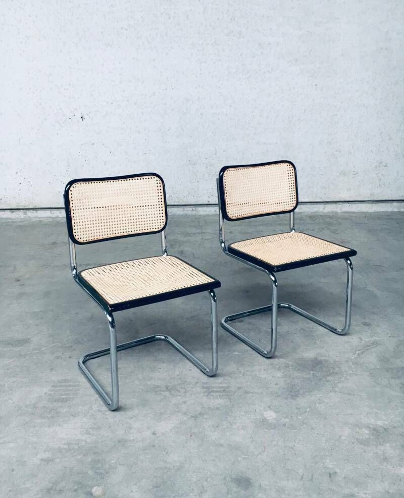 Bauhaus Design Cesca Eetkamerstoelen Set, Italië Jaren 1980 photo furniture