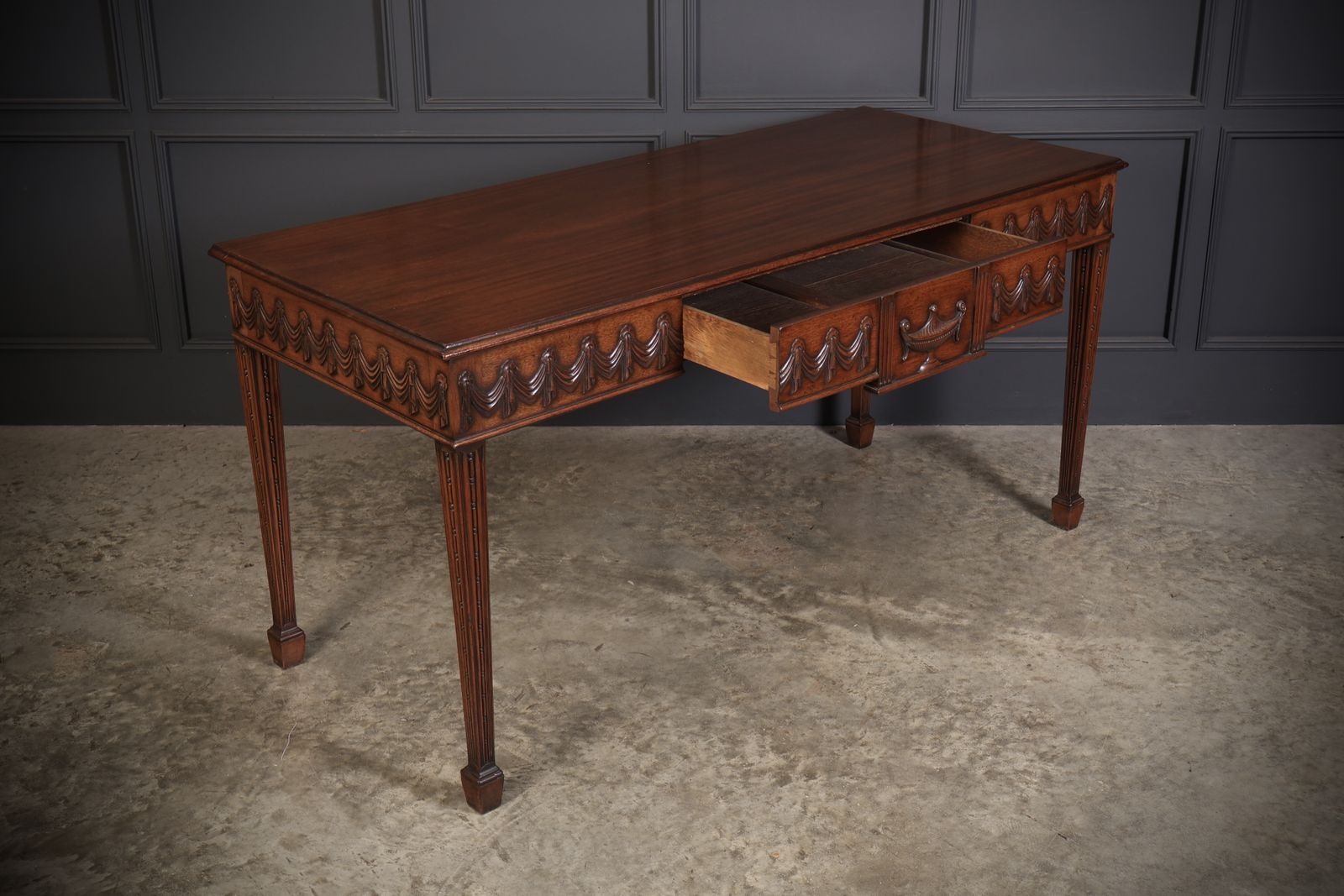 photo for sale Large Sheraton Style Mahogany Serving Table