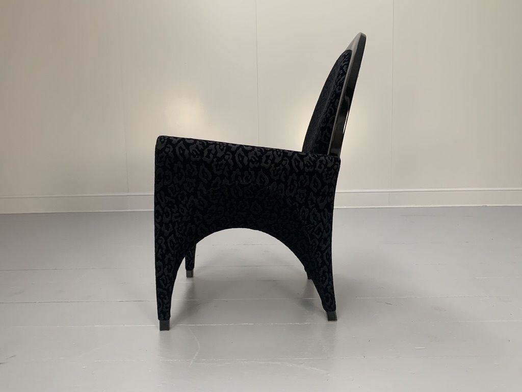 Fendi Casa Armchair – In Black Dark Grey Motif Fabric photo Furniture