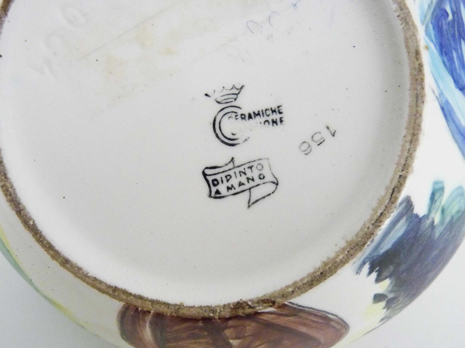 photo for sale Mid Century Modern Ceramic Vase By Ceramica Campione, Signed, Italy, 1950s