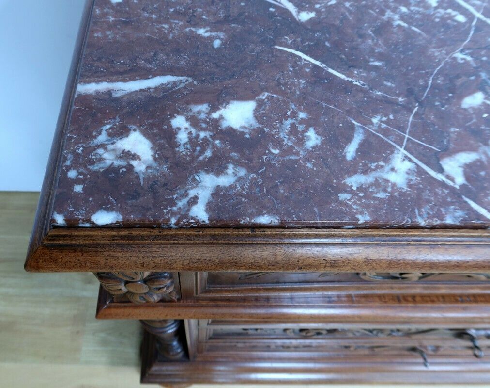 Walnut Chest Of Drawers P. Guinand Leglas, Renaissance Style – 1920 photo vinterior