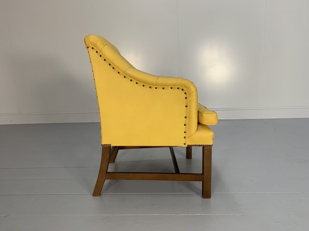 Pair Of George Smith “Georgian” Armchairs – In Yellow Leather photo vinterior