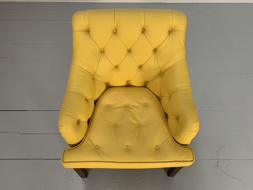 Furniture Suite Of 4 George Smith “Georgian” Armchairs – In Yellow Leather photo