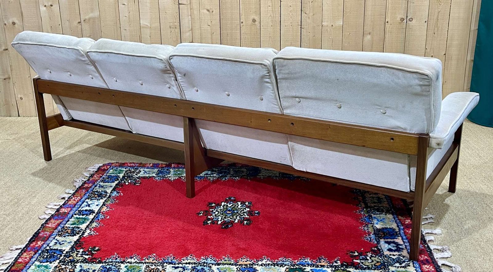 Scandinavian 4 Seater Sofa From The 70s, In Teak photo 1780.0
