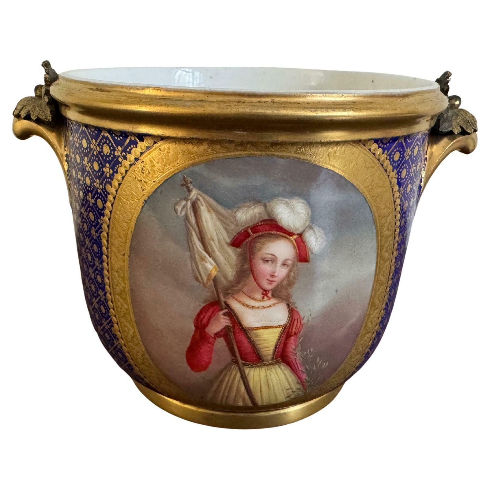 18th Century Sèvres Style Porcelain Bottle Cooler (Seaux A Bouteille)