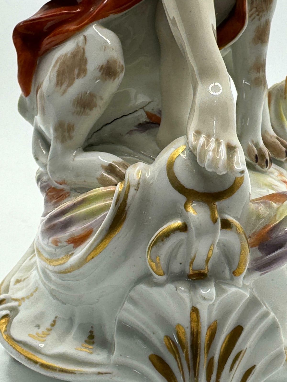 photo vintage 18th Century Derby Porcelain Figure Group Of Pluto And Cerberus
