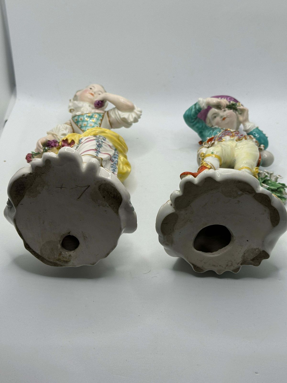 photo for sale Pair Of 19th Century Samson Derby Figures Of Autumn & Spring