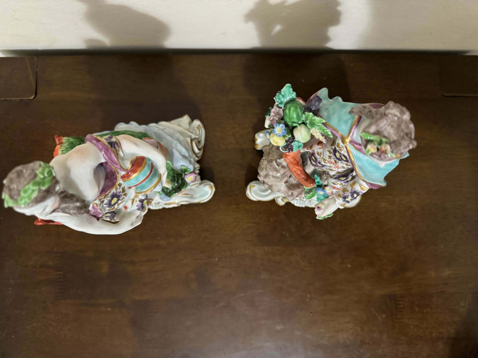 photo for sale Pair Of Bow Porcelain Element Figures, "Water" And "Land" , Circa 1765