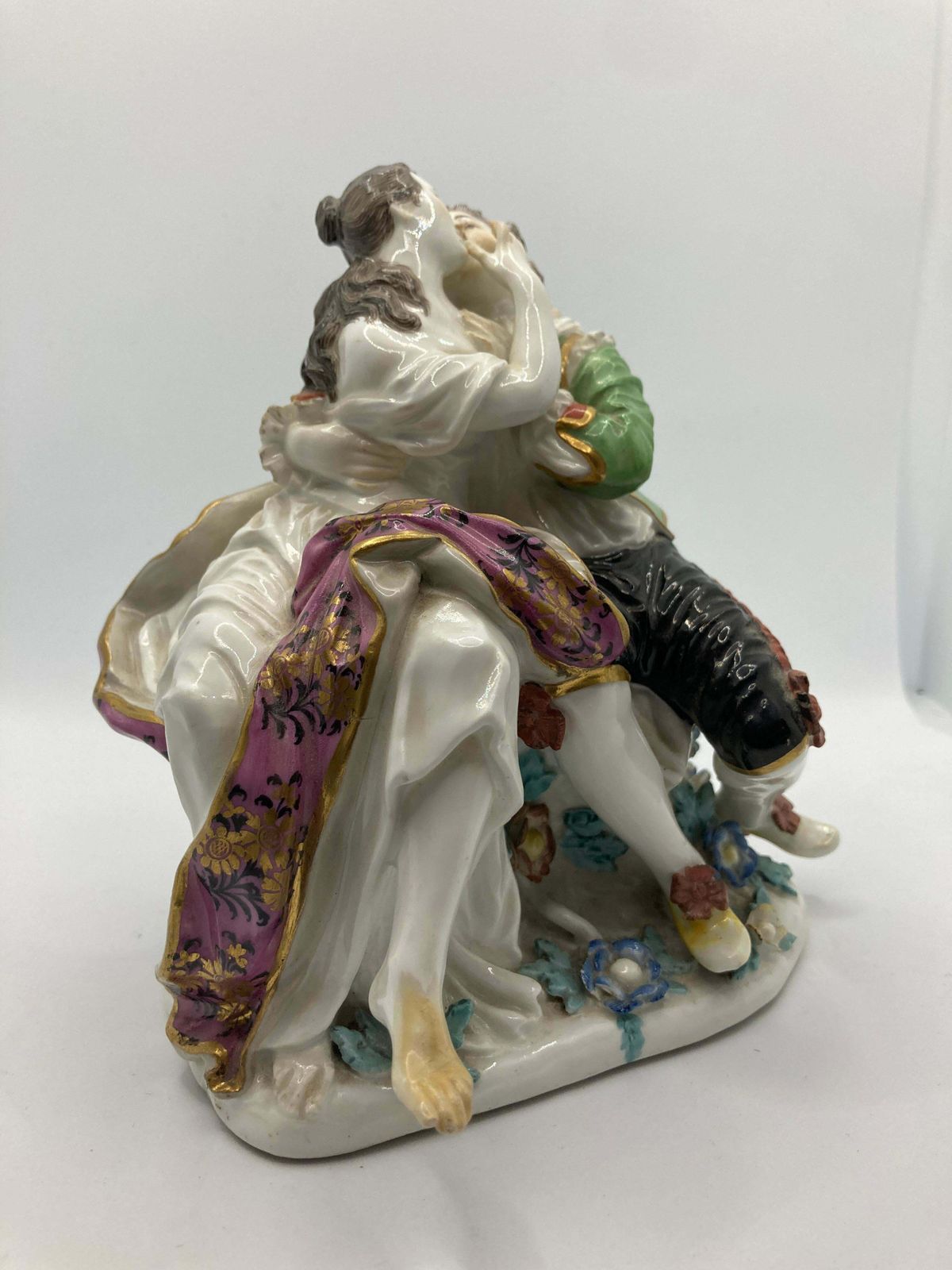 Home Decor 18th Century Meissen Porcelain Figurine, 'Pair Of Lovers',  Model No 571 photo