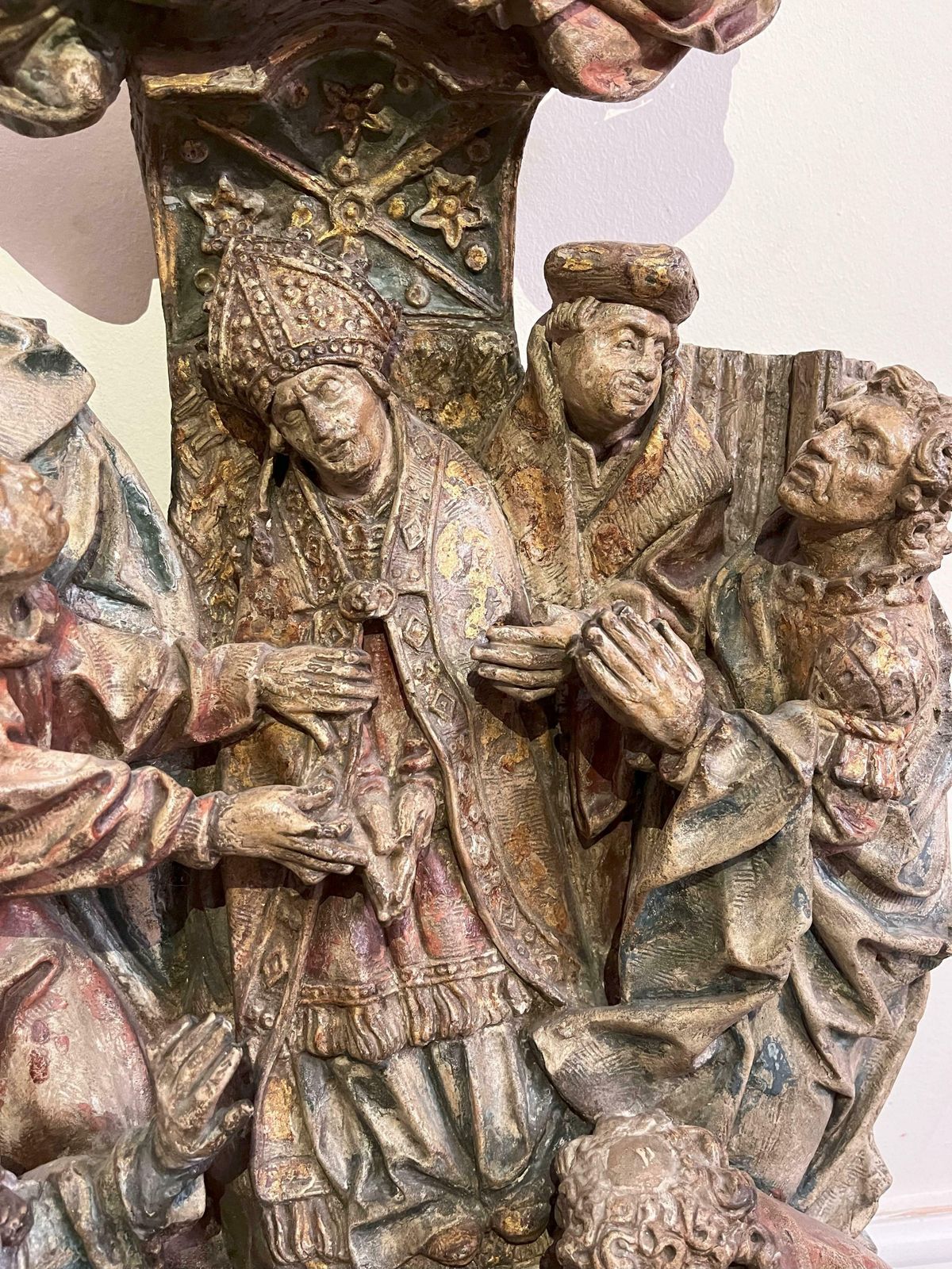 Early 16th Century Stone Carving   'The Death Of A Prelate' photo for sale