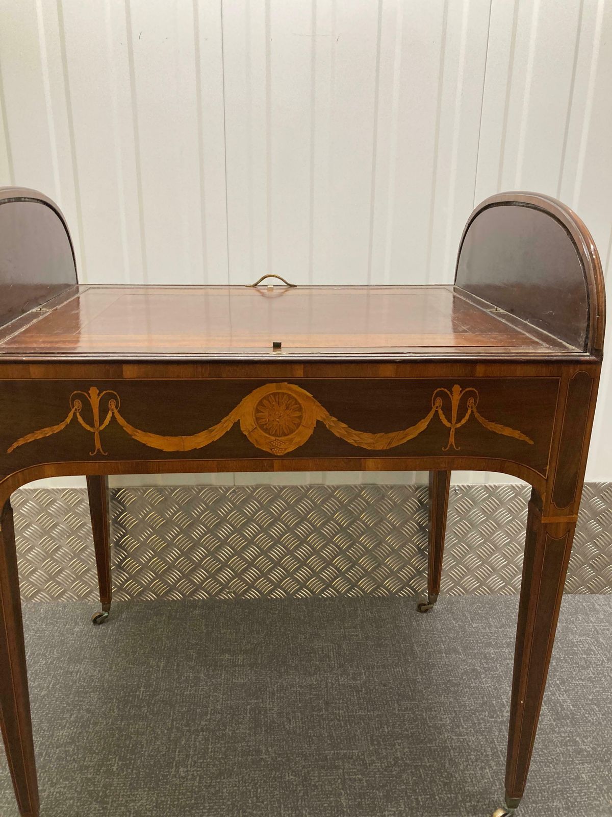 Sheraton Period Partridgewood Tambour Desk photo vintage