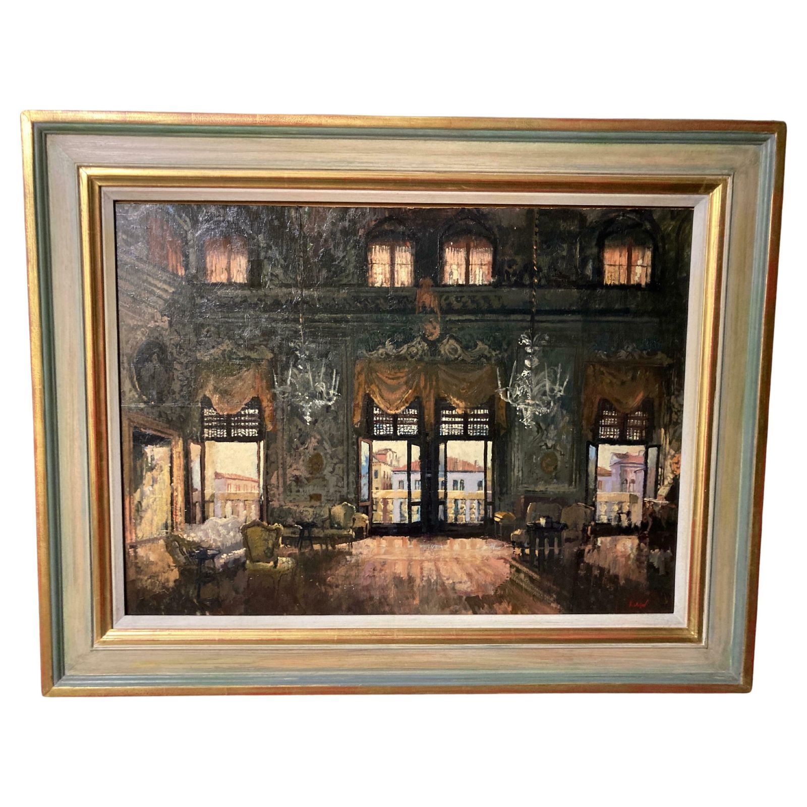 The Salone Grande, Palazzo Barbaro, Afternoon By Peter Kuhfeld (B 1952)