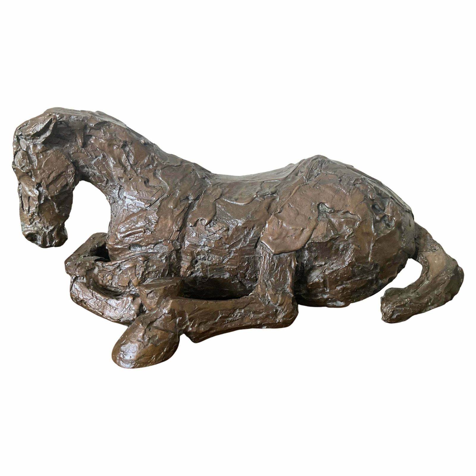 'Horse In The Rain V'  Bronze Sculpture By Elisabeth Frink