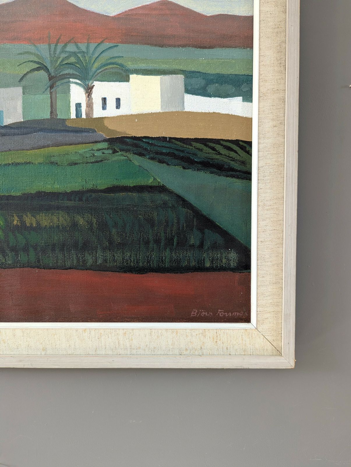 photo for sale White Houses In The Fields  Oil Painting