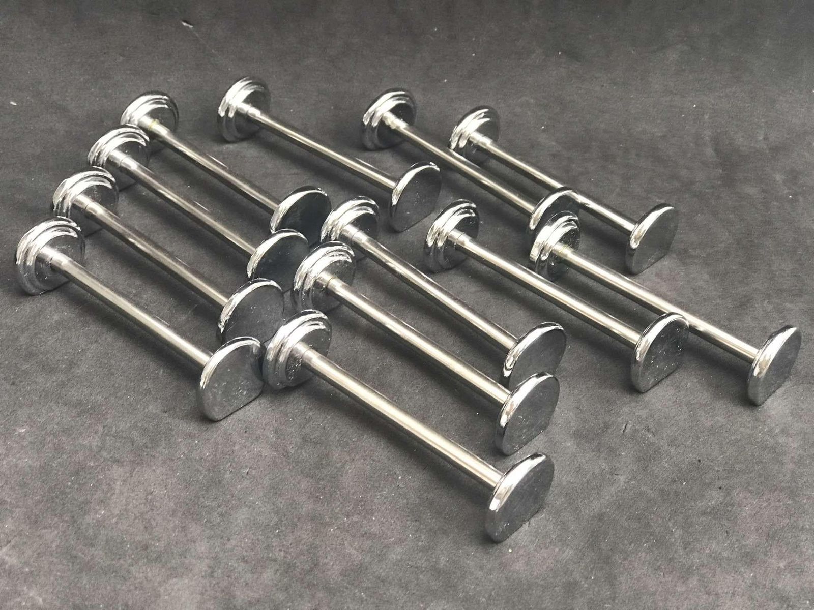 Vintage Knife Rests Art Deco Style, Set 12 Mid Century Chromed Stainless Steel Retro Table, Wedding Gift, Gift For Her Family Gift photo 156.0