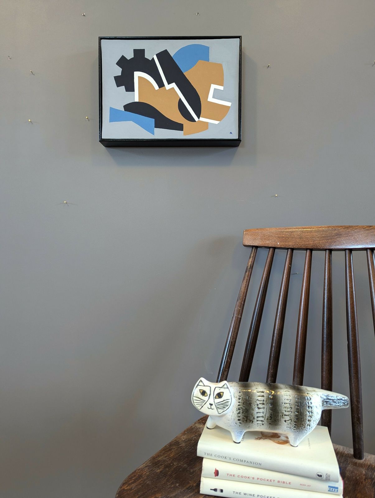 La Plage, Oil Painting, Modernist photo furniture