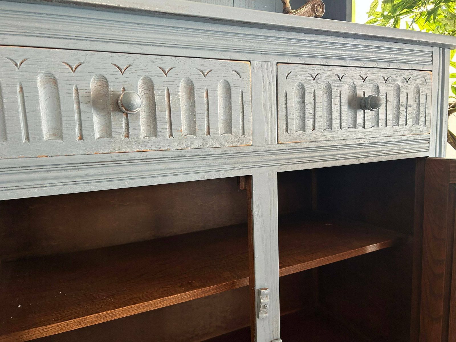 photo furniture Rustic French Farmhouse Dresser, Blue Welsh Dresser, Antique Hand Painted Dresser, Shabby Chic Dresser