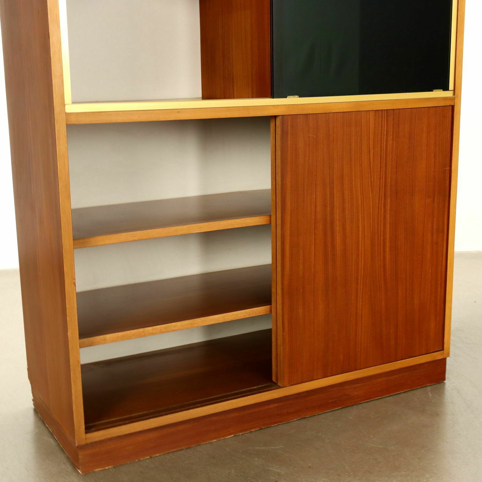 Vintage 1960s Cabinet Aluminium Mahogany Veneer photo vinterior