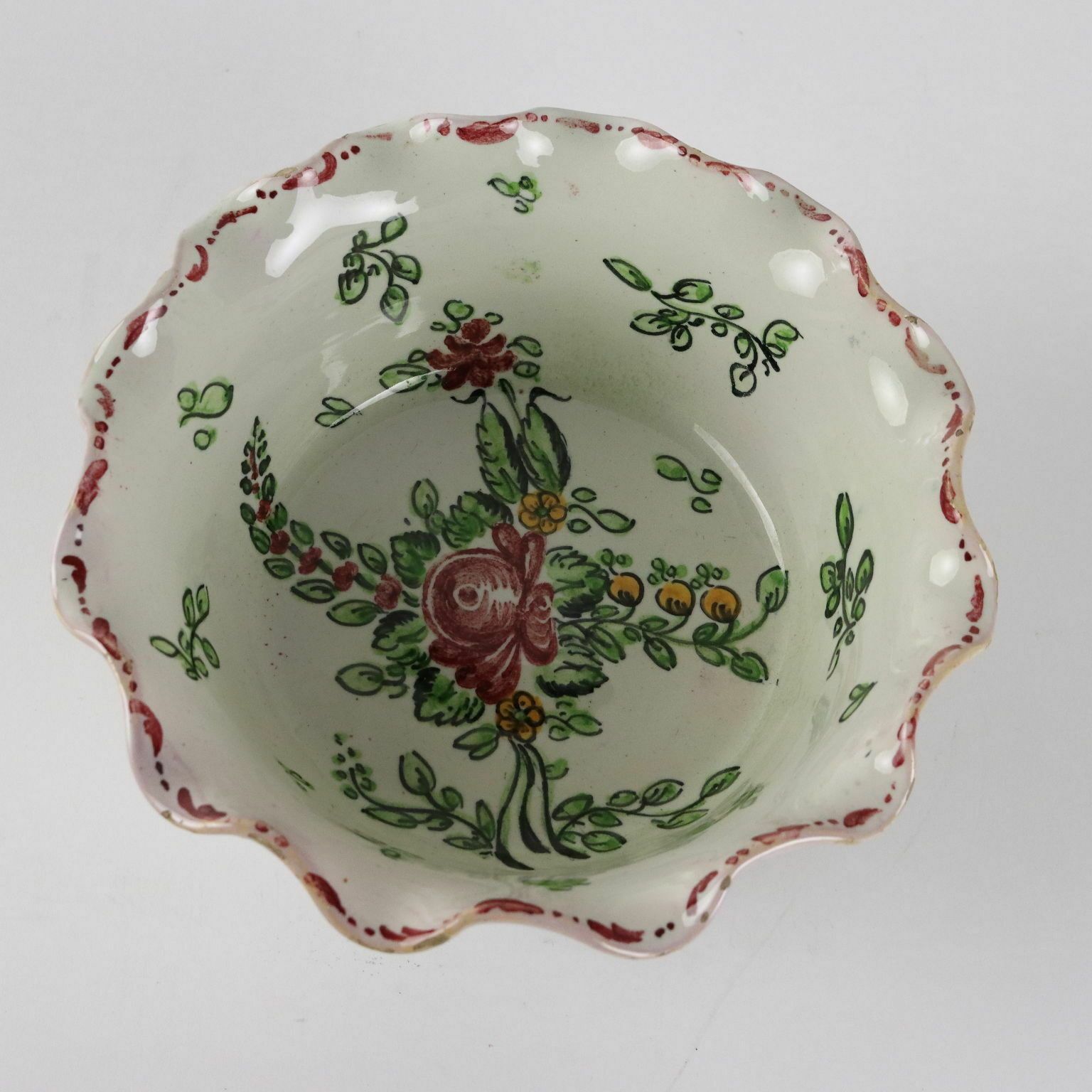 Antique Bowl Majolica Molaroni Man. Pesaro Italy Late XIX Century photo Home Decor