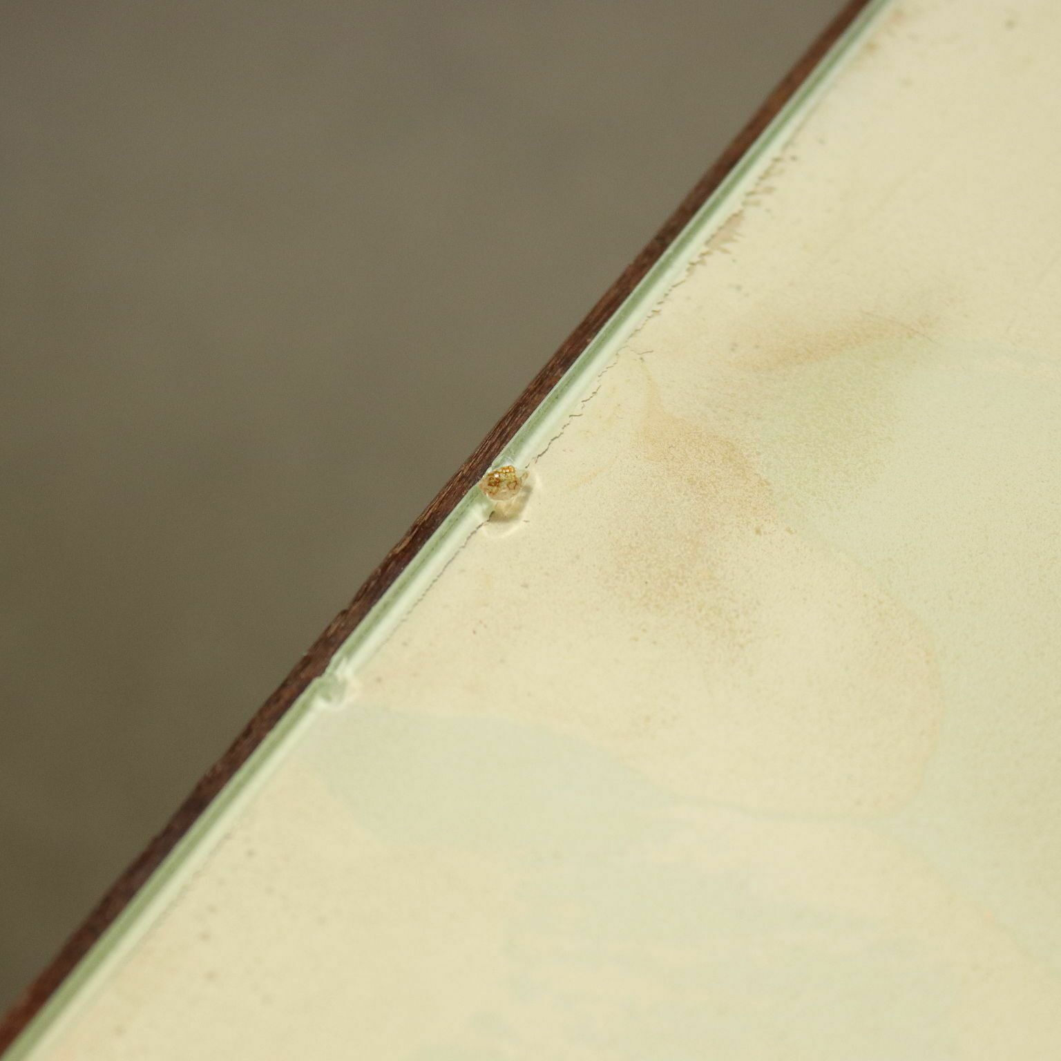 Vintage 1960s Table Wood Metal Glass Top Italy photo buy