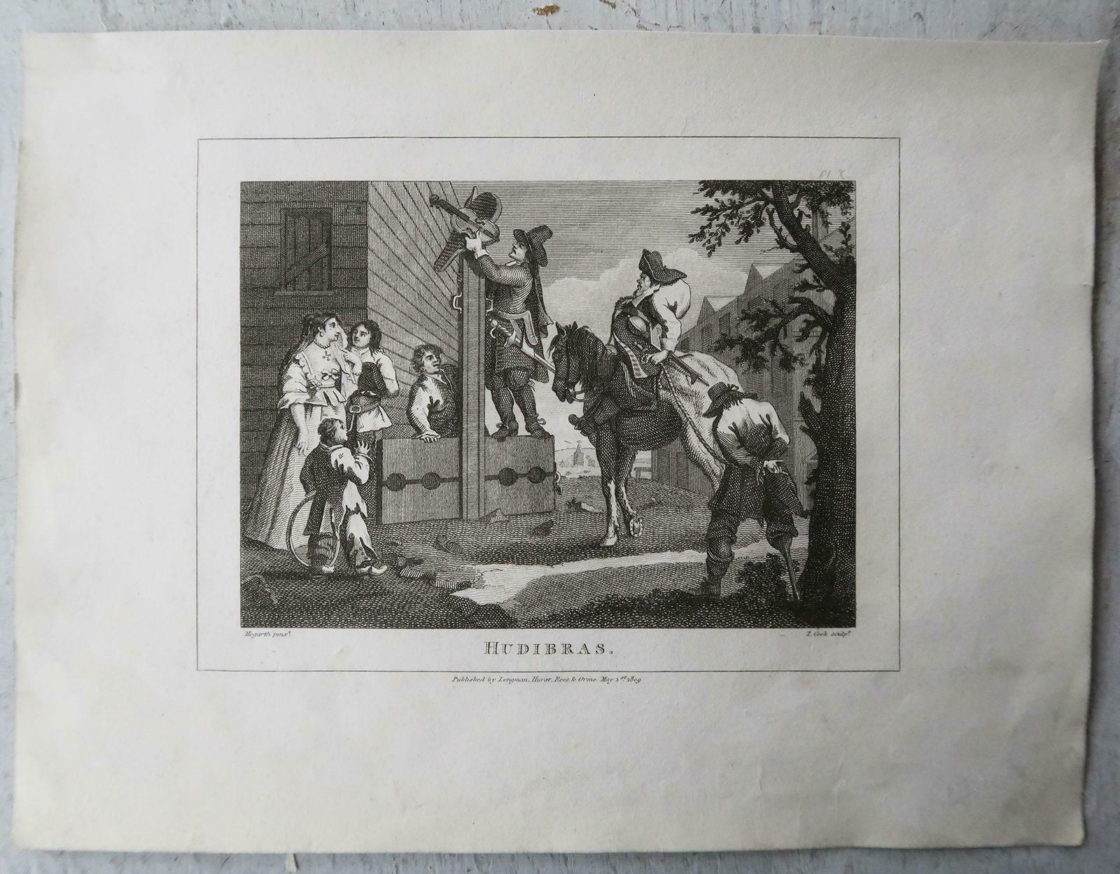 Set Of 10 Original Antique Prints After William Hogarth, " Hubidras " 1807 photo Art