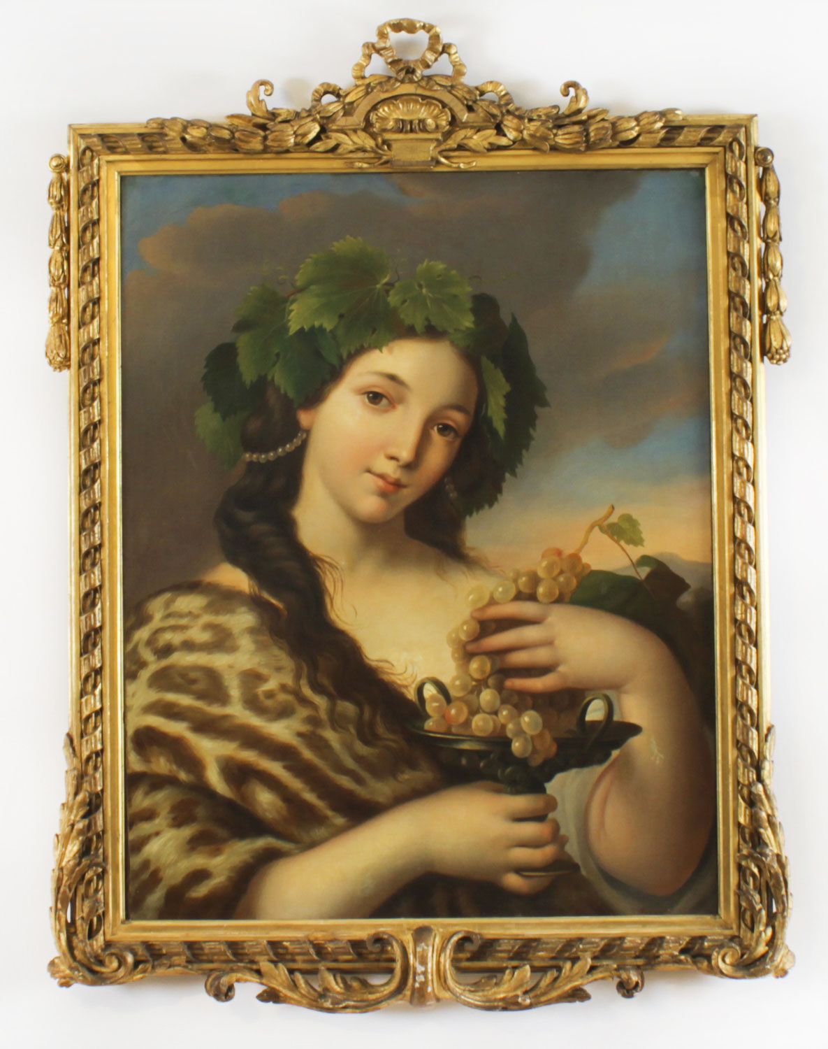 Home Decor Antique Set Of 4  Oil Paintings Four Seasons By Guiseppe Mazzolini  19th C photo